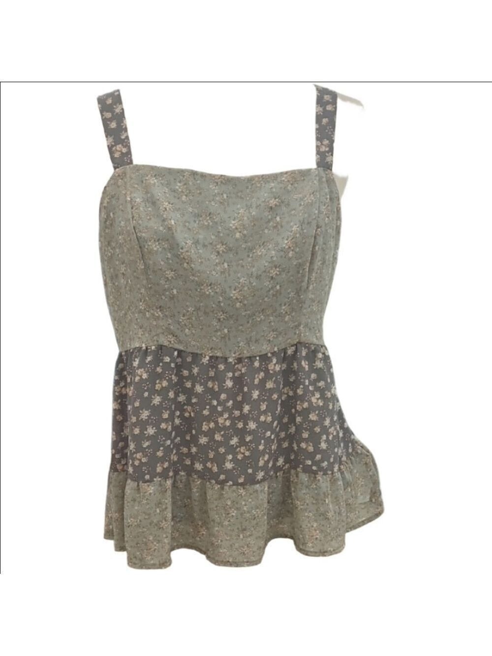 Paper Crane Green Tiered Camisole Top